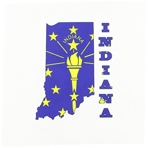 3dRose Qs-58736-3 Indiana State Flag in The Outline Map and Letters for Indiana Quilt Square 8 By 8-Inch 3dRose Qs-58736-3 Indiana State Flag in The Outline Map and Letters for Indiana Quilt Square 8 By 8-Inch