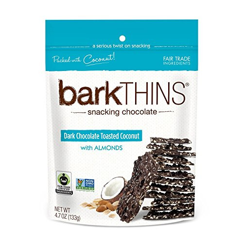BarkTHINS Snacking Dark Chocolate 4_7 oz Coconut with Almonds Pack of 3 BarkTHINS Snacking Dark Chocolate 4_7 oz Coconut with Almonds Pack of 3