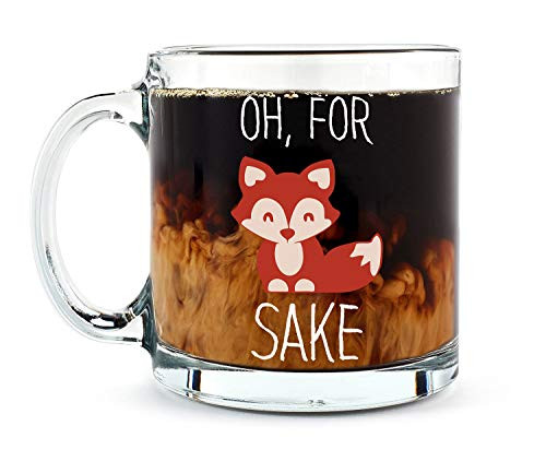 Oh For Fox Sake - Funny Coffee Mug - 13OZ Glass Coffee Mug - Mugs For Women Boss Friend Employee or Spouse - Perfect Birthday Idea - By AW Fashions Oh For Fox Sake - Funny Coffee Mug - 13OZ Glass Coffee Mug - Mugs For Women Boss Friend Employee or Spouse - Perfect Birthday Idea - By AW Fashions