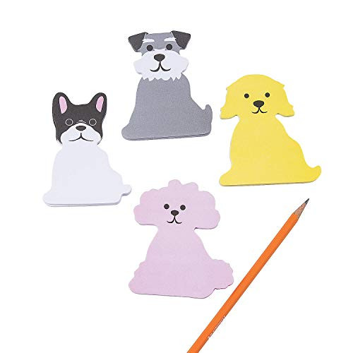Fun Express Dogs Sticky Notes - Stationery - 12 Pieces