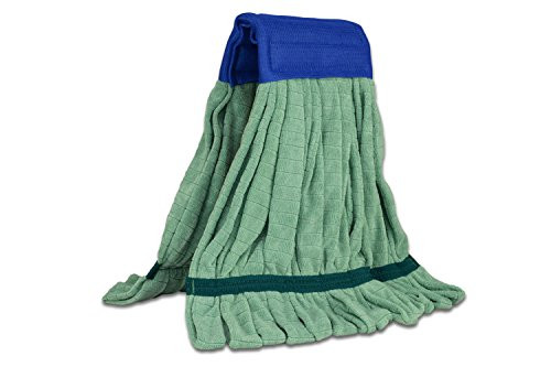 Medium Microfiber Tube Mop 14 oz_  Industrial Wet Mop Head Refill  for Commercial and Industrial Use  Machine Washable Green 1