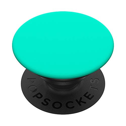 Caribbean Bright Turquoise Color - Simple Solid Color PopSockets PopGrip Swappable Grip for Phones  and  Tablets