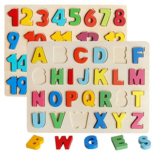 bodolo Alphabet Number Puzzle Wooden Pattern Learning Letters for Kids Colorful ABC and 123 Chunky Blocks Educational Toys for Boys and Girls bodolo Alphabet Number Puzzle Wooden Pattern Learning Letters for Kids Colorful ABC and 123 Chunky Blocks Educational Toys for Boys and Girls