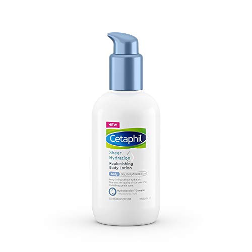 CETAPHIL Sheer Hydration Replenishing Body Lotion for Dry Skin  8 fl oz  48 Hour Sensitive Skin Body Moisturizer  With Hyaluronic Acid Vitamin E  and  Vitamin B5  Dermatologist Recommended