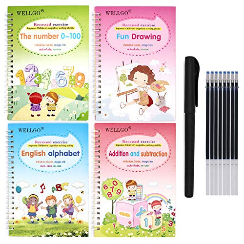 English Magic Practice Copybook Magic Calligraphy That Can be Reused Handwriting Copybook Set for Kids Reusable Calligraphy Tracing Book for Repeatedly Practice