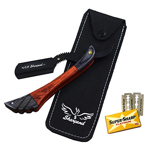 Baber Straight Razor  Sharpend Professional Shaving Stainless Steel Wood Razor for Men - Mens Straight Razor Kit-Vintage Straight Edge Barber Razor - Salon Quality Cut Throat Shavette