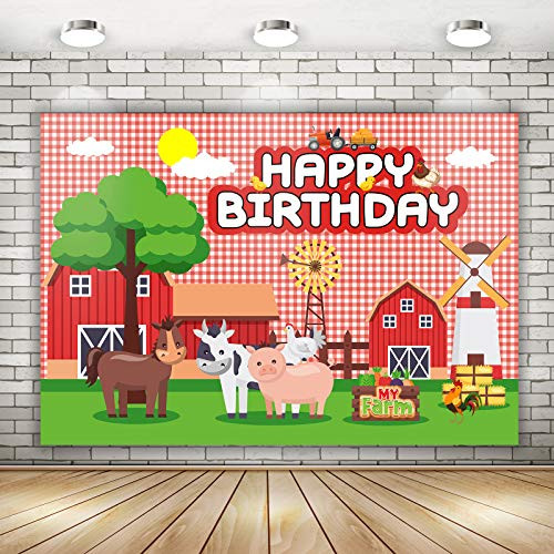 Farm Animals Theme Party Decorations Farm Animals Barn Backdrop for Birthday  Cartoon Farm Red Backdrop Background Banner Wall Decorations Farm Animals Birthday Party Supplies 71 x 49 inch Farm Animals Theme Party Decorations Farm Animals Barn Backdrop for Birthday  Cartoon Farm Red Backdrop Background Banner Wall Decorations Farm Animals Birthday Party Supplies 71 x 49 inch