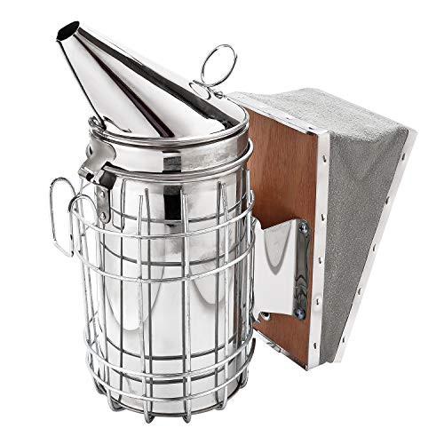 ZffXH Bee Hive Smoker Stainless Steel with Heat Shield Beekeeping Beehive Equipment ZffXH Bee Hive Smoker Stainless Steel with Heat Shield Beekeeping Beehive Equipment