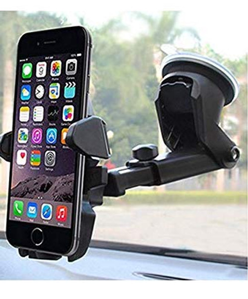 SBT Car Phone Mount Holder Dashboard & Windshield Holder for iPhone Xs Max R 8 Plus 7 6s SE Samsung Galaxy S9 Edge S7 S6 Note 9 Smartphones 3Ft Nylon Braided USB iPhone/Samsung/HTC & USB Car Charger