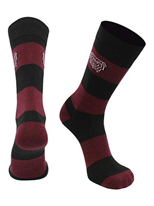 TCK Missouri State Bears Game Day Striped Socks MaroonBlack Large