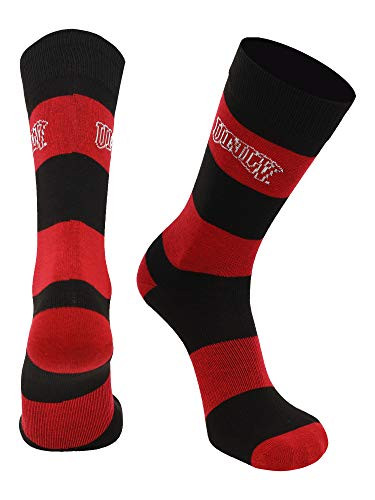 TCK UNLV Rebels Game Day Striped Socks ScarletBlack Large