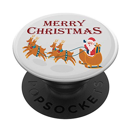 Merry Christmas Santa Claus on the Way Back To Home PopSockets Grip and Stand for Phones and Tablets