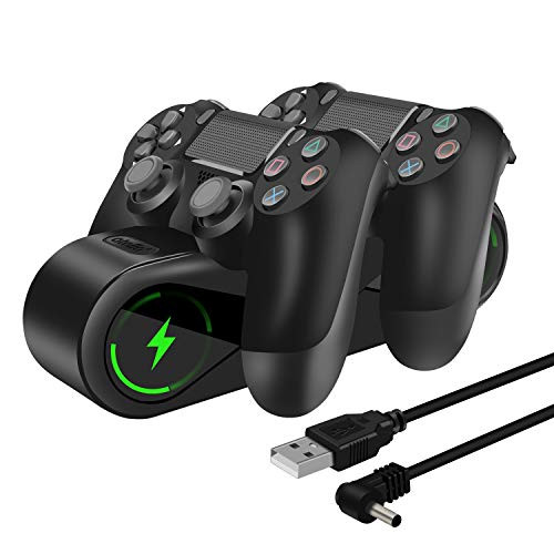 PS4 Controller Charger atolla Playstation 4 Charging Station with LED Indicators and USB Charging Cable for DualShock 4 PS4 Controller Charger for PS4  PS4 Slim  PS4 Pro Controller