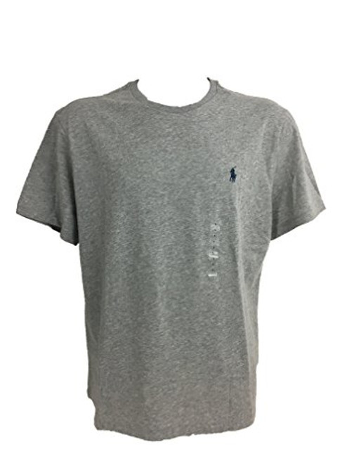 Polo Ralph Lauren Mens Crew Neck T-Shirt Medium Grey Heather Navy Pony