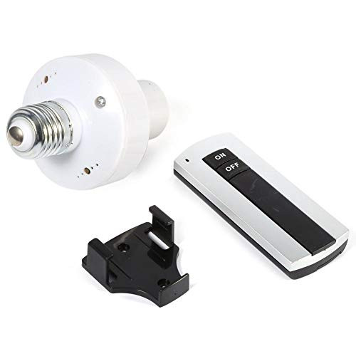 Bewinner Lamp Holder Wireless Remote Control Lamp Holder for E27 Bulb Screw Wireless Remote Control Light Lamp Bulb Holder Cap Socket Switch 220V 20 M Remote Control Distance