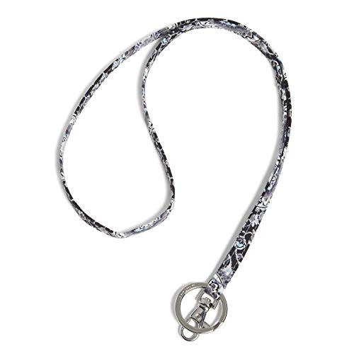Vera Bradley womens Vera Bradley Women s Signature Cotton Keyring Lanyard Charcoal Medallion One Size Charcoal Medallion One Size US