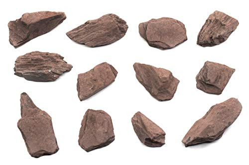 12PK Raw Red Slate Metamorphic Rock Specimens - Approx_ 1 - Geologist Selected and Hand Processed - Great for Science Classrooms - Class Pack - Eisco Labs 12PK Raw Red Slate Metamorphic Rock Specimens - Approx_ 1 - Geologist Selected and Hand Processed - Great for Science Classrooms - Class Pack - Eisco Labs
