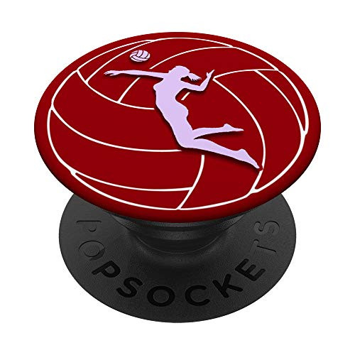 Volleyball Mom Sport Coach Court Love Girl Game Team Red PopSockets PopGrip Swappable Grip for Phones  and  Tablets Volleyball Mom Sport Coach Court Love Girl Game Team Red PopSockets PopGrip Swappable Grip for Phones  and  Tablets