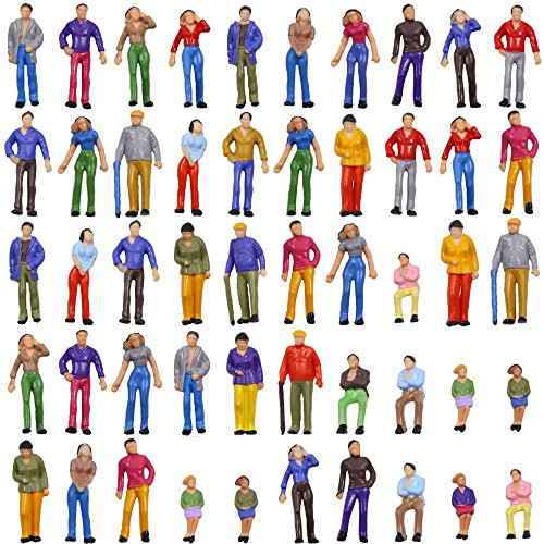 O Scale Model Trains 150 Gauge Painted Figures 100PCS