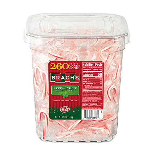 Brachs Mini Candy Canes Tub 260 Count