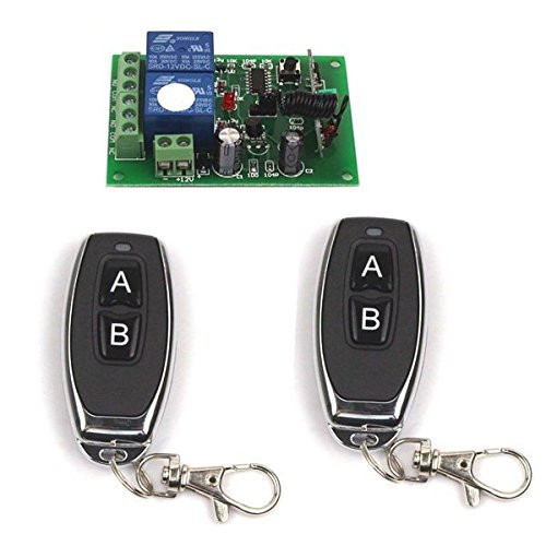 12V 10A 2 Channel Remote Control Switch Relay Wireless TransmitterReceiver Garage Remote Control Universal 12V Switch 433MHz