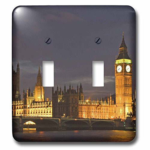 3dRose lsp-82726-2 UK London Big Ben and Houses of Parliament EU33 BJA0026 Jaynes Gallery Double Toggle Switch