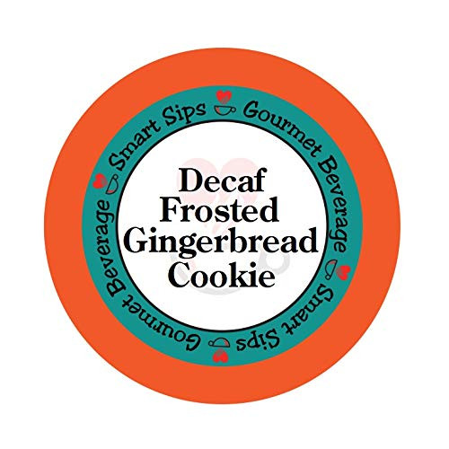 Smart Sips Decaf Frosted Gingerbread Cookie Flavored Gourmet Coffee 24 Count Single Serve Cups for Keurig K-cup Brewers Smart Sips Decaf Frosted Gingerbread Cookie Flavored Gourmet Coffee 24 Count Single Serve Cups for Keurig K-cup Brewers