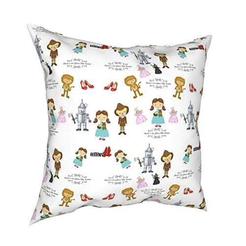 TNIJWMG Wizard of Oz Throw Pillow Cover 18 x 18 inch Modern Solid Decorative Square Bedroom Living Room Cushion Cases for Couch Bed Sofa