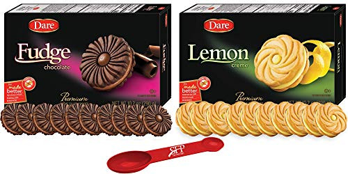 DARE CREAM COOKIES ASSORTMENT Crispy Creme Filled Cookies Includes 1 Dare Fudge Creme Cookies 12_3 Oz and 1 Dare Lemon Creme Cookies 12_3 Oz and a Measuring Spoon DARE CREAM COOKIES ASSORTMENT Crispy Creme Filled Cookies Includes 1 Dare Fudge Creme Cookies 12_3 Oz and 1 Dare Lemon Creme Cookies 12_3 Oz and a Measuring Spoon