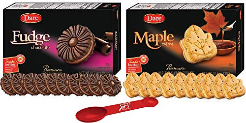 DARE CREAM COOKIES ASSORTMENT Crispy Creme Filled Cookies Includes 1 Dare Fudge Creme Cookies 12_3 Oz and 1 Dare Maple Creme Cookies 12_3 Oz and a Measuring Spoon DARE CREAM COOKIES ASSORTMENT Crispy Creme Filled Cookies Includes 1 Dare Fudge Creme Cookies 12_3 Oz and 1 Dare Maple Creme Cookies 12_3 Oz and a Measuring Spoon