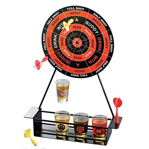 Crystal Clear Shot Glass Darts Bar Game Set 2x2x2