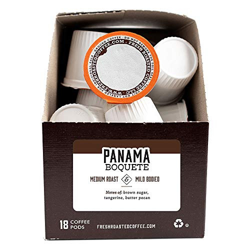 Fresh Roasted Coffee LLC Panama Boquete Coffee Pods Medium Roast 18 Count