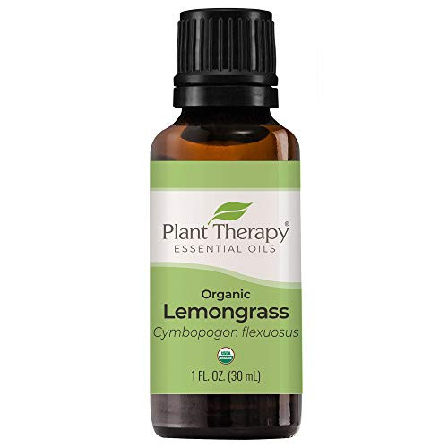 Plant Therapy Organic Lemongrass Essential Oil 100 Pure USDA Certified Organic Undiluted Natural Aromatherapy Therapeutic Grade 30 mL 1 oz