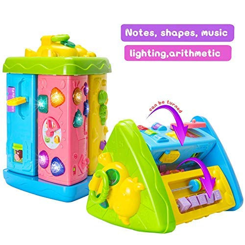 HOMOFY Baby Toys Musical Learning Table 6 Months up Early Education Activity Center Multiple Modes Game Kids Toddler Boys and Girls 1,2,3, Years Old New Gifts