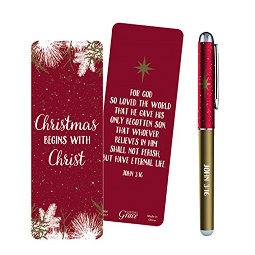 Christmas Begins with Christ Pen with Bookmark Gift Set