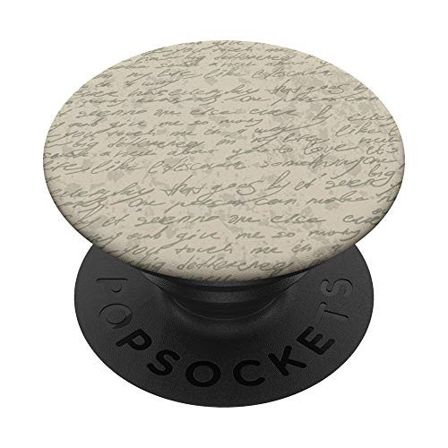 Retro Vintage Old Paper Gift for Lovers of Classic Fonts PopSockets PopGrip Swappable Grip for Phones  and  Tablets