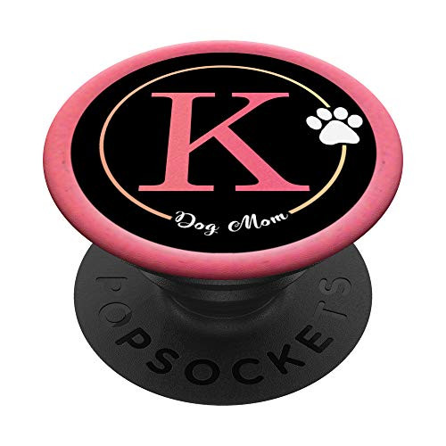 Rose Pink Dog Paw Print Monogram K Letter Initial Dog Mom PopSockets Grip and Stand for Phones and Tablets Rose Pink Dog Paw Print Monogram K Letter Initial Dog Mom PopSockets Grip and Stand for Phones and Tablets
