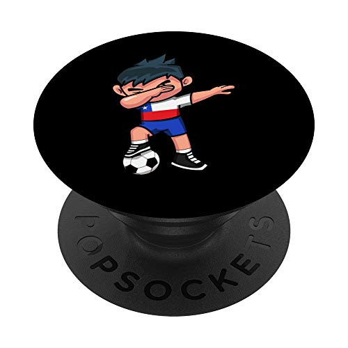Dabbing Soccer Boy Chile Chileans Football PopSockets PopGrip Swappable Grip for Phones  and  Tablets