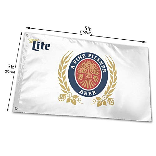 YUIOP Miller Lite Flag 3x5 FT Outdoor Banner Garden House Home Decor Flag Fade Resistant