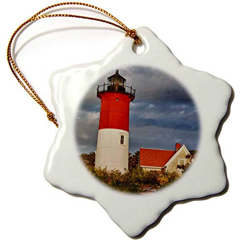 3dRose" Nauset Light, Cape Cod National Seashore, Eastham, Massachusetts Snowflake Ornament, 3" 3dRose" Nauset Light, Cape Cod National Seashore, Eastham, Massachusetts Snowflake Ornament, 3"