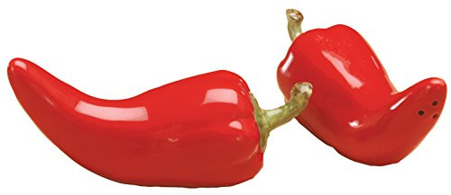 Red Chili Pepper Collectible Vegetable Ceramic Salt and Pepper Shaker