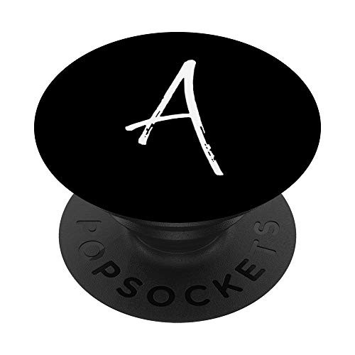 Letter A Calligraphy Gift Cute Handwritten Script Initial A PopSockets PopGrip Swappable Grip for Phones  and  Tablets