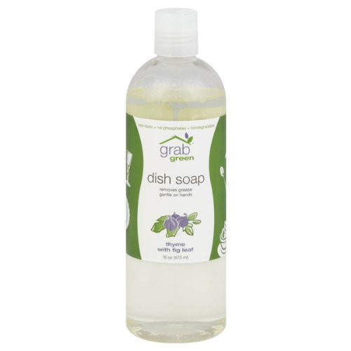 GrabGreen Liquid Dish Soap Thyme with Fig Leaf -- 16 oz GrabGreen Liquid Dish Soap Thyme with Fig Leaf -- 16 oz