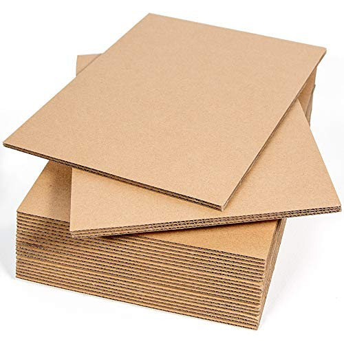 Sodaxx Corrugated Cardboard Sheets Qty 25 8_5 x 11 Inches Kraft Brown Flat Cardboard Sheets Paper Cardboard Inserts for Packing Mailing Crafts Letter Size 8_5 x 11 Inches