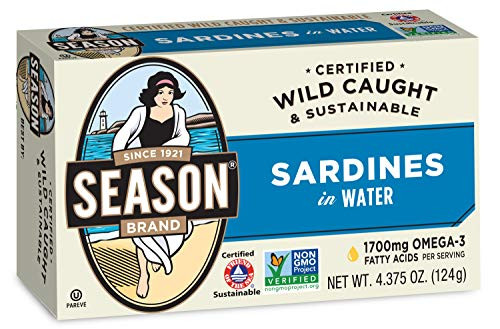 Season Brisling Sardines In Water pack of 6