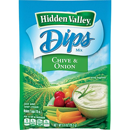 Hidden Valley Dips Mix  Chive  and  Onion _9 Oz Pack of 6