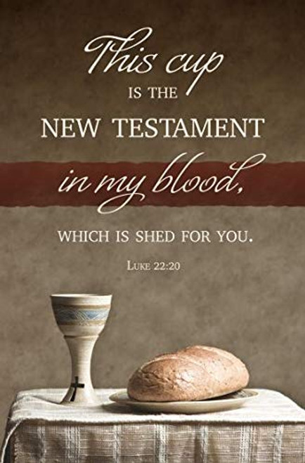 Communion Bulletin -This Cup is the New Testament KJV Scripture - Package of 100