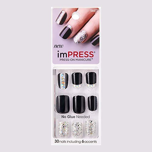 KISS imPRESS TEXT APPEAL Short Nails by Broadway Press-On Manicure