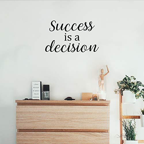 Vinyl Wall Art Decal - Success is A Decision - 13 x 22 - Modern Motivational Quote Sticker for Home School Bedroom Living Room Classroom Work Office Decor Black Vinyl Wall Art Decal - Success is A Decision - 13 x 22 - Modern Motivational Quote Sticker for Home School Bedroom Living Room Classroom Work Office Decor Black