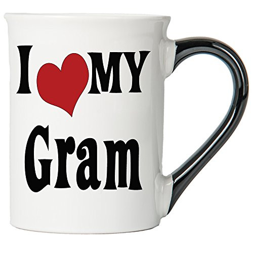 Cottage Creek Coffee Mug I Love My Gram Coffee Mug Large 18 Oz Ceramic Gram Mug Best Gram Coffee Cup Gram Mug White